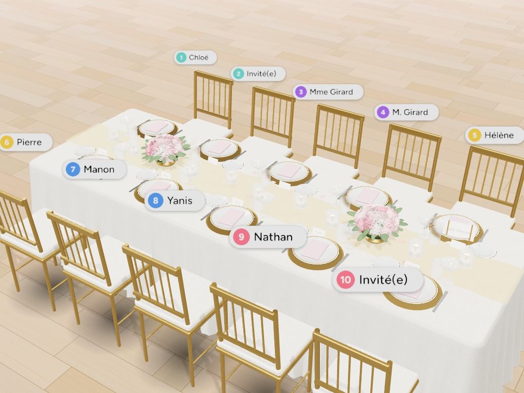 Table d’honneur dressée en 3D